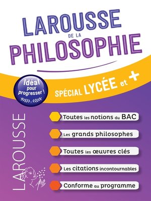 cover image of Le Larousse de la philosophie